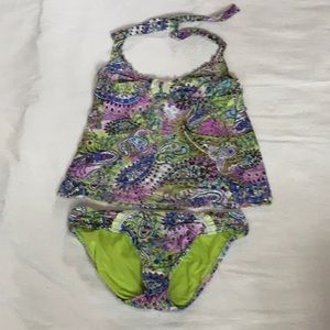 Lucky Brand Paisley Tankini
